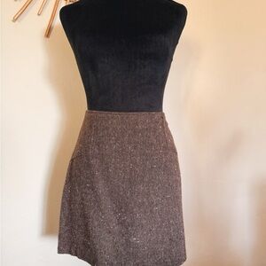 Wrapper Brown Mini Skirt